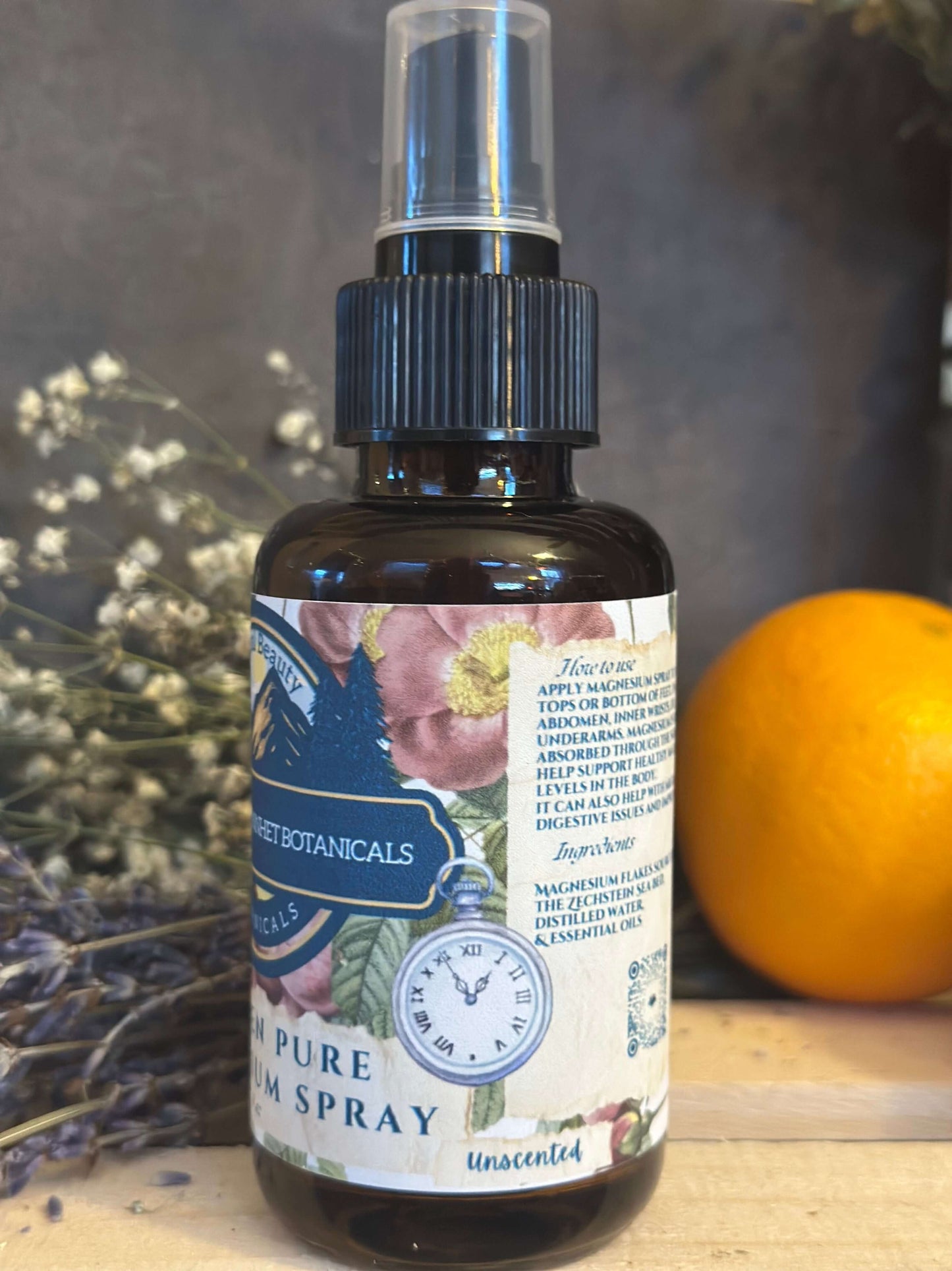4 oz magnesium spray bottle with Zechstein Sea label